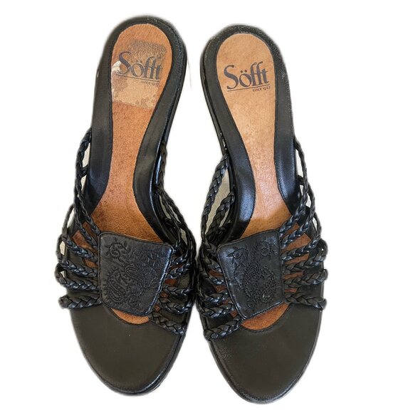 Woman's Sandals Sofft Black Size 9 - Picture 1 of 3